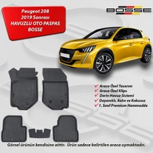 Peugeot 208 Paspas Araca Özel 2019 2025 BOSSE 3D Havuzlu Oto Paspas