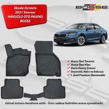 Skoda Octavia Paspas Araca Özel 2021 Sonrası BOSSE 3D Havuzlu Oto Paspas