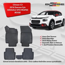 Citroen C3 Paspas Araca Özel 2016 2025 BOSSE 3D Havuzlu Oto Paspas