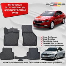 Skoda Octavia Paspas Araca Özel 2013 2020 BOSSE 3D Havuzlu Oto Paspas