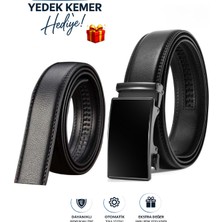 Otomatik Tokalı Deliksiz erkek Kemer /siyah Yedek Kemer Hediye