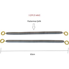 PremiumPort Paslanmaz Çelik Reformer Tower Push Through Bar, 63 Cm, 2 Adet
