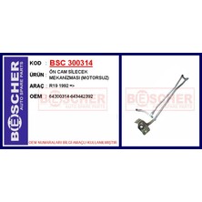 Bescher Lvsqvr Ön Cam Silecek Mekanizmasi Motorsuz R19 1992 -