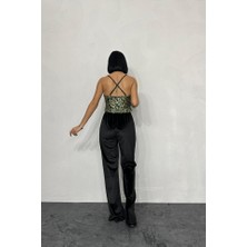 Femora Moda Gold Askılı Degaje Bluz