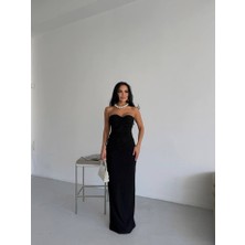 Femora Moda Straplez Simli Uzun Elbise