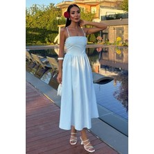 Femora Moda Sırtı Çapraz Ipli Boncuk Detaylı Elbise 2902-08