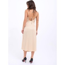 Femora Moda 6840 Elbise-Bej