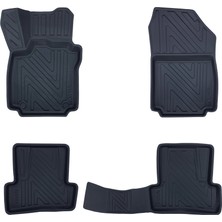 3D Karbon Desenli Havuzlu Oto Paspas Seti Renault Clio 4 2012-2019