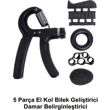 PremiumPort 5 Parça El ve Bilek Egzersiz Seti Güç ve Damar Belirginleştirici