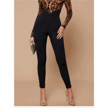 Femora Moda Kadın Siyah Krep Kumaş Pantolon