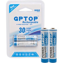 Monte Lua Ni-Mh, 1.2V 1600MAH, Aaa Şarj Edilebilir, Şarjlı Ince Kalem Pil, (2\'li Paket)