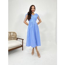 Femora Moda 5486 Elbise-Dallas Çizgili