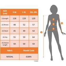 Femora Moda Kadın Uzun Kollu Bisiklet Yaka Midi Modal Elbise