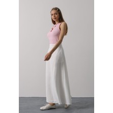 Femora Moda Keten Etek - Beyaz