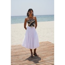 Femora Moda Dikiş Detay Maxi Etek