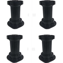 Tify Ayarlı Beyaz Baza Ayağı Siyah 10/15 Cm 4 Adet