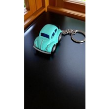 Famemus Accessory Mini Vosvos Çek Bırak Araba ve Anahtarlık Turkuaz Renk ( 5cm )