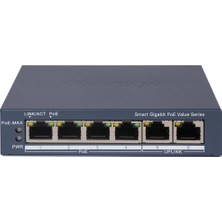 Hikvision Hıkvısıon 4port Poe 30W 2-Uplink Gigabit Yönetilemez Switch DS-3E1506P-EI/M