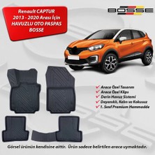 Renault Captur Paspas Araca Özel 2013 2020 Arası BOSSE 3D Havuzlu Oto Paspas Paspas