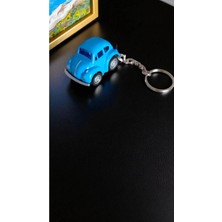 Famemus Accessory Mini Vosvos Çek Bırak Araba ve Anahtarlık Mavi Renk ( 5cm )