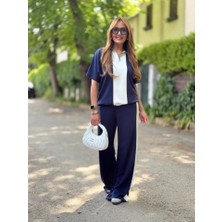 Femora Moda Kadın Modal Kumaş Yakası Fermuarlı Şerit Detaylı Takım