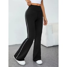 Femora Moda Kadın Yüksel Bel Yan Şerit Detaylı Uzun Dalgıç Tayt