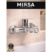 Mixsa Krom Kare Banyo Duş Bataryası Ağır Gövdeli 2 Yıl Garantili, Yerli Üretim
