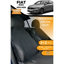 Yumuşak ve Nefes Alabilir %100 Pamuk Oto Koltuk Koruyucu 5'li Set Siyah