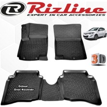 3D Paspas Seti Siyah 4 Parça Hyundai I20 2008-2014 Için