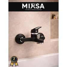 Mixsa Siyah Mix Banyo Duş Bataryası Musluğu Garantili, Yerli Üretim
