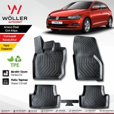 3D Havuzlu Paspas, Volkswagen Polo 2017-2021 Uyumlu, Temiz ve Şık Tasarım