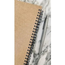 Hakay Kraft Kapaklı Spiralli Notebook - A5 Boyut (15X21 Cm), 100 Yaprak (Noktalı)