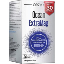 Ocean Extramag 90 Tablet Türkiye Menşeli Kemik ve Kas Sağlığı İçin Yüksek Emilimli Magnezyum