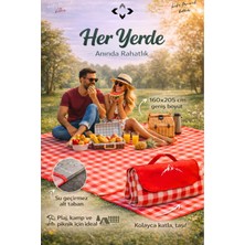 Liground Kendinden Çantalı Katlanabilir Çok Amaçlı Piknik Örtüsü Kamp Matı Su Geçirmez 160X205 Piknik Seti