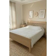 Rikka Home Çift Kişilik Pike 200X230 cm – Pamuk Karışımlı, Çift Taraflı, Hafif & Nefes Alabilen Battaniye (Gri)