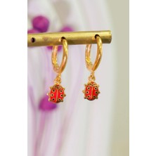 Güneyler Altın Ve Mücevherat Uğur Böceği Çocuk Küpesi 22 Ayar