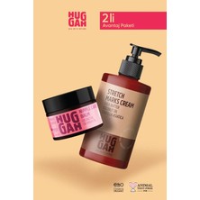 Huggah Organik Doğal Çatlak Önleyici Cilt Bakım Kremi 180ML + %100 Doğal Göğüs Ucu Bakım Balmı 50 ml Set