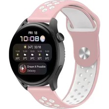 Esranın Dünyası Newface Watch 22MM Spor Delikli Kordon - Pembe-Beyaz RSMRK34-ESRDNS