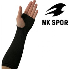 Nk Spor Profesyonel Voleybol Kolluğu - Parmak Geçmeli Smaç ve Manşet Koruyucu - Siyah (Çift)-Siyah Kolluk-Spor-Egzersiz-Maç-Voleybol