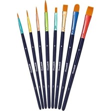 Calperia Yüksek Kaliteli 8 Adet Sentetik Boya Fırçası Seti