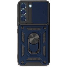 Selfbuysell Samsung Galaxy S23 Fe Kılıf Pars Lens Yüzüklü Silikon - Lacivert