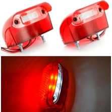 Ahmet Otomotiv Kırmızı Renk Şapkalı Plaka Lambası (2 Adet)