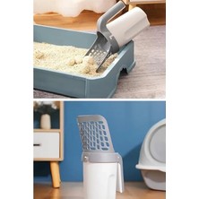 Calperia Kedi Kum Temizleme Küreği Poşetli, Elekli Tasarım