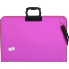 Calperia Pembe Proje Çantası, Taşıma Askılığı, Şeffaf Kalemlik