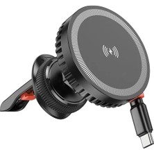 Calperia Kablosuz Hızlı Şarjlı Araç Telefon Tutucu (4.5-7.0 Inç)