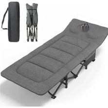 Calperia Portatif Kamp Yatağı - Gri Renk, 190X68X35 cm