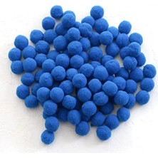 Calperia Koyu Mavi Peluş Ponpon Seti - 2.2 Cm, 20 Adet