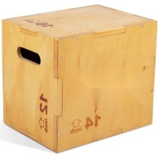 Calperia Ahşap Plyo Jump Kutusu - 3'ü 1 Arada, Kaymaz Yüzey