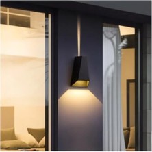 Calperia 6W Çift Taraflı LED Aplik - 3200K Sıcak Beyaz, 350 Lümen, IP54 Su Geçirmez