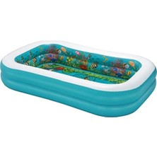 Calperia 3D Deniz Altı Macerası Şişirilebilir Oyun Havuzu - 2,62 M x 1.75 M x 51 cm